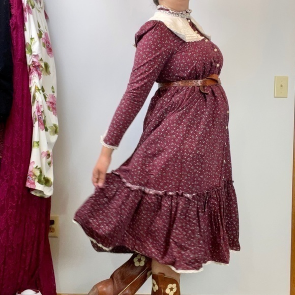 Gunne Sax Midi Prairie Tent Dress